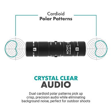 Movo DoubleMic-DI Dual Capsule Microphone for iPhone