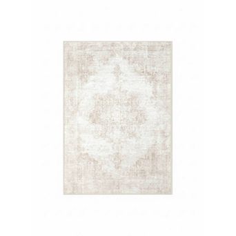 Vintage Distressed Medallion Rug Washable Non-Slip Low Pile for Home