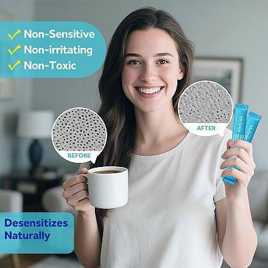 Nano-Hydroxyapatite Portable Mouthwash for Sensitive Teeth, Fluoride-Free, Alcohol-Free (30 Pack)