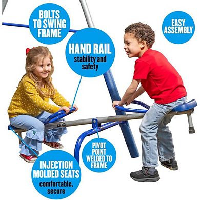 Backyard Swing Set with Slide and Tarp