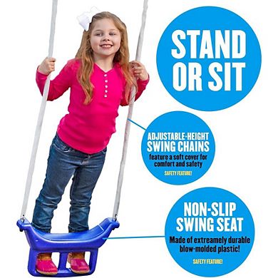 Backyard Swing Set with Slide and Tarp