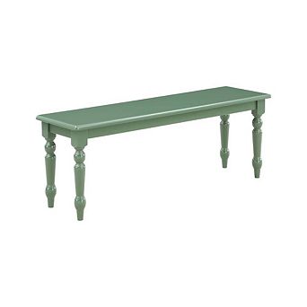 Green Rubberwood Farmhouse Dinning Bench