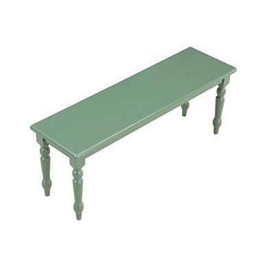 Green Rubberwood Farmhouse Dinning Bench