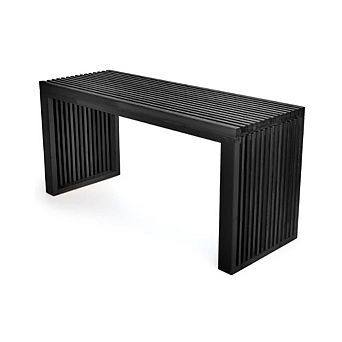 Black Farmhouse Bamboo Dining Bench