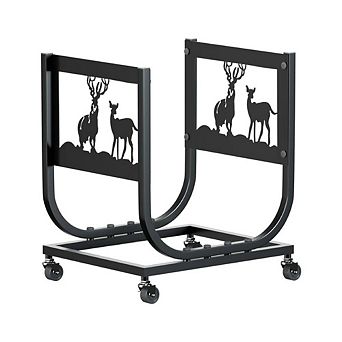 Waterproof Firewood Rack With Wheels