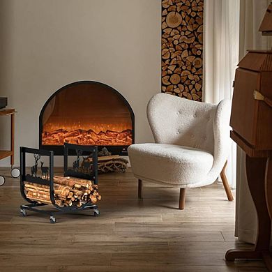 Waterproof Firewood Rack With Wheels