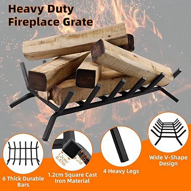 Cast Iron Fireplace Log Holder