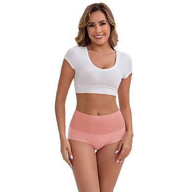 Women's High-Waisted Cotton Tummy Control Hip Lifting Underwear Briefs 5 Packs