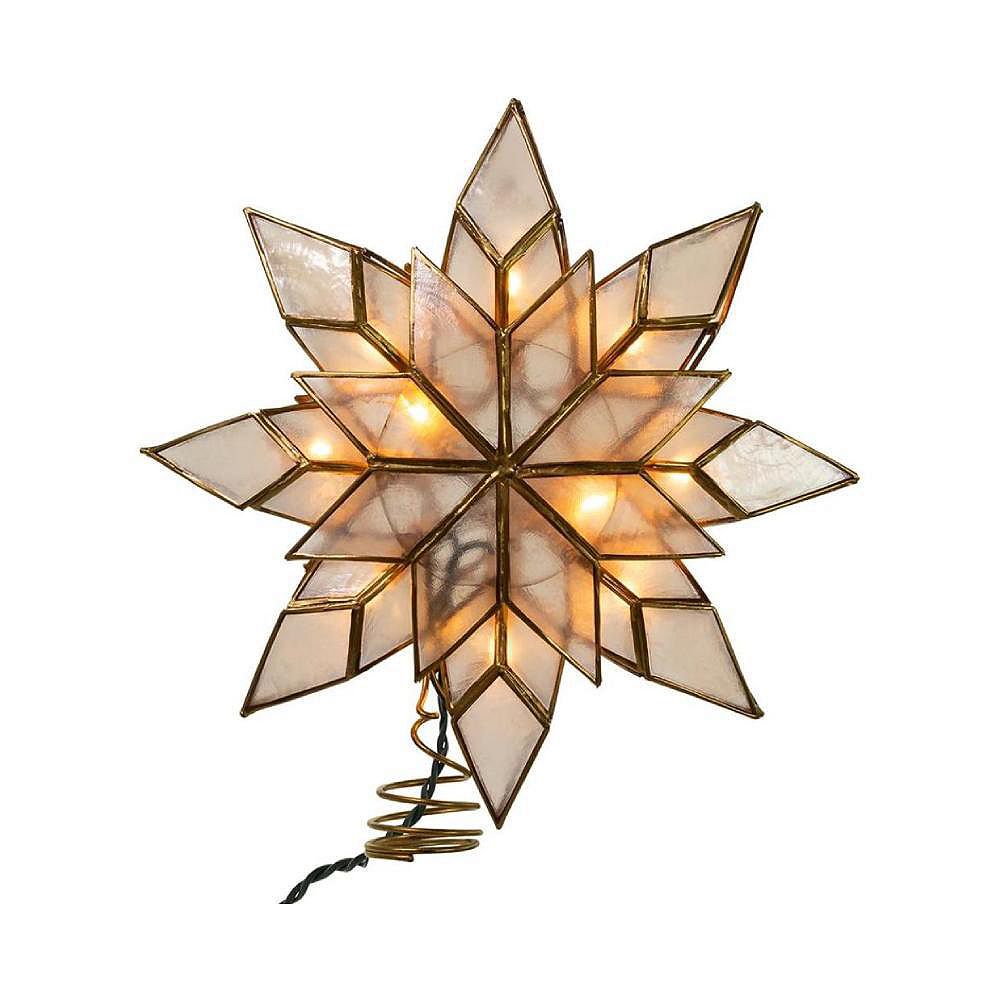 Capiz Star Tree Topper With Lights