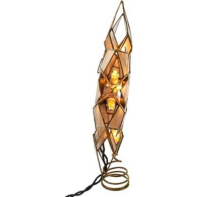 Capiz Star Tree Topper With Lights