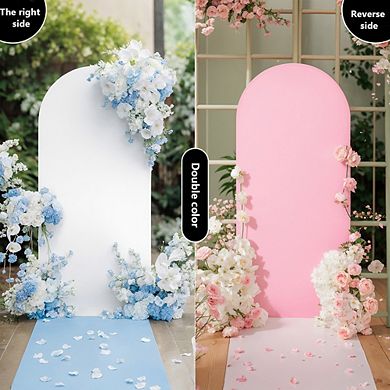 Wedding Arch Backdrop Cover,Portable Dual-Sided Spandex Fitted Wedding Arch Stand Covers