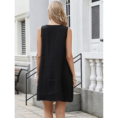 Shift Dress for Women's Sleeveless Summer Casual Tunic Tank Dresses