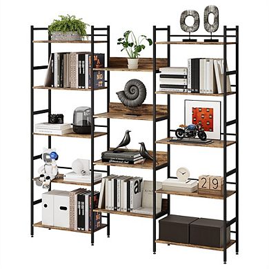 5-Tier Metal Bookshelf - Large Etagere Storage Rack for Office