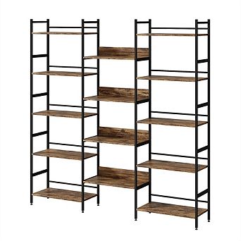 5 tier Metal Bookshelf - Large Etagere Storage Rack for Office
