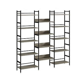 5 tier Metal Bookshelf - Large Etagere Storage Rack for Office