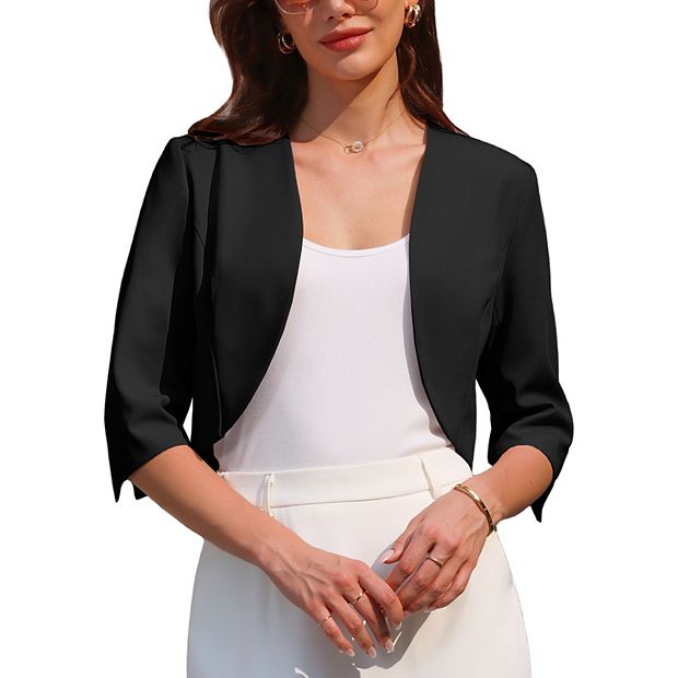green emerald velvet dress Women Shrug Soft Chiffon Open Front Sheer 3/4 Sleeve Bolero Cardigan for Evening  Dress(Black,S) at Amazon Women's Clothing store main image 0