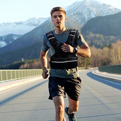 Weighted Training Vest for Running Walking Strength Workouts - Black