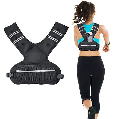 Weighted Training Vest for Running Walking Strength Workouts - Black