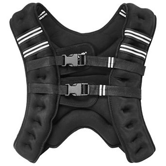 Workout Weighted Vest with Front and Back Pockets - Black