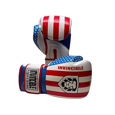 Amber Sporting Goods Invincible Fight Gear Leather Hook & Loop Training Gloves