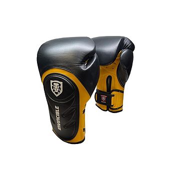 Amber Sporting Goods Invincible Fight Gear Leather Hook & Loop Training Gloves