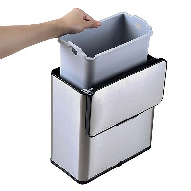 Ninestars Hanging 0.8-Gallon Stainless Steel Countertop Compost Trash Can