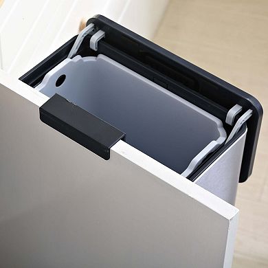 Ninestars Hanging 0.8-Gallon Stainless Steel Countertop Compost Trash Can