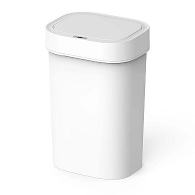 Ninestars Rectangular 13-Gallon Plastic Motion Sensor Trash Can