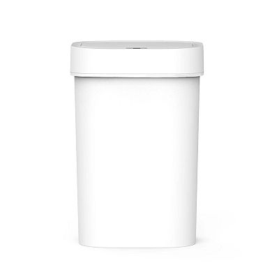 Ninestars Rectangular 13-Gallon Plastic Motion Sensor Trash Can