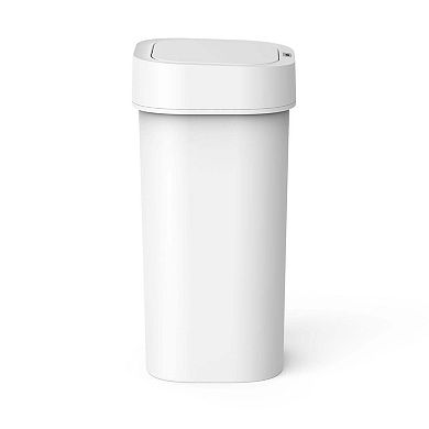 Ninestars Rectangular 13-Gallon Plastic Motion Sensor Trash Can