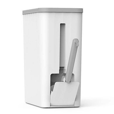 Ninestars Slim 2.6-Gallon Plastic Motion Sensor Trash Can with Toilet Brush