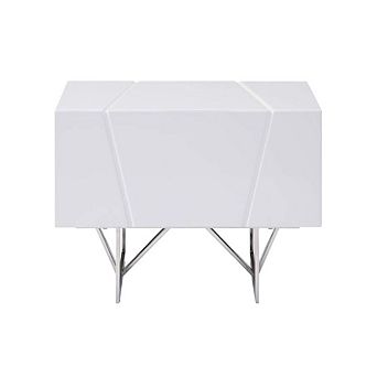Modrest Chrysler Modern White Nightstand