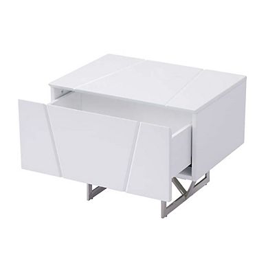 Modrest Chrysler Modern White Nightstand
