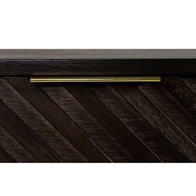 Modrest Daisy Mid-Century Dark Acacia Nightstand