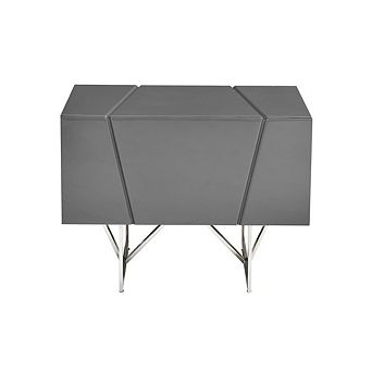 Modrest Chrysler Modern Grey Nightstand