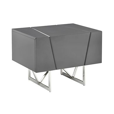Modrest Chrysler Modern Grey Nightstand