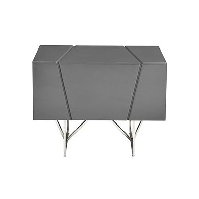 Modrest Chrysler Modern Grey Nightstand