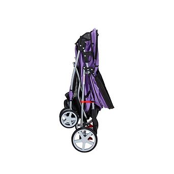 Foldable 4-Wheel Pet Stroller with Storage