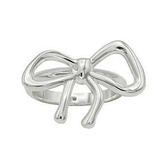 City Luxe Silver-Tone Bow Ring