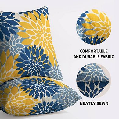 2-Piece Floral Print Throw Pillow Cases