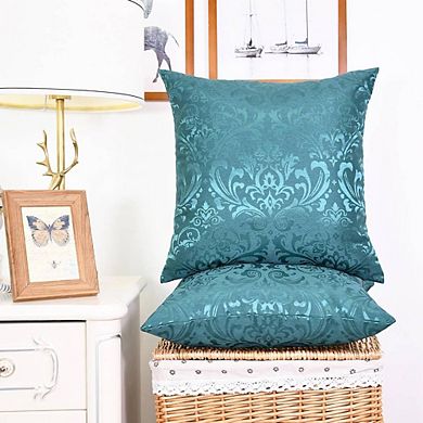 2-Piece Floral Damask Throw Pillow Cases