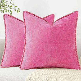 2 pc Stitched Edge Throw Pillow Cases