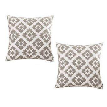 2 pc Embroidered Cotton Throw Pillow Cases