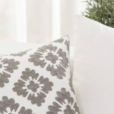 2-Piece Embroidered Cotton Throw Pillow Cases