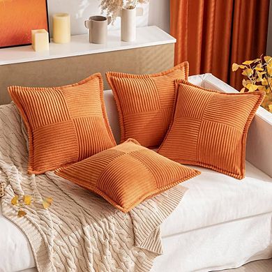 2-Piece Decorative Textured Throw Pillow Cases