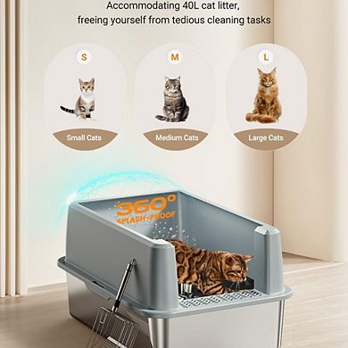 Large Metal Litter Box with Lid