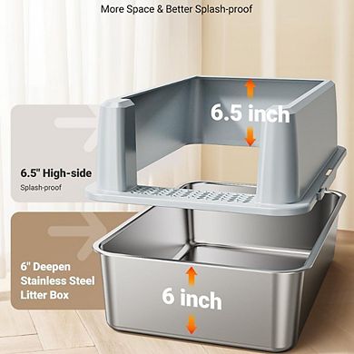 Large Metal Litter Box with Lid