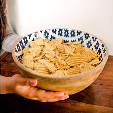 Large Mango Wood Salad Bowl Set