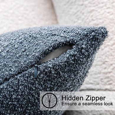 2-Piece Leather Accent Throw Pillow Cases