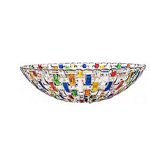 Hand-Painted Colorful Glass Fruit Bowl